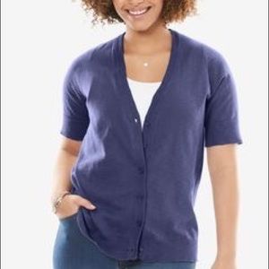 🦋Short sleeve light blue cardigan